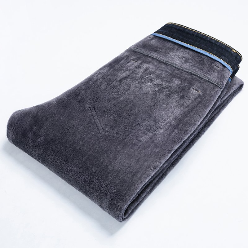 Classic Style Winter Men's Warm Business Jeans Fashion Casual Denim Stretch Cotton Thick Fleece Denim Pants Male Brand Trousers 6 Classic Style Winter Men's Warm Business Jeans Fashion Casual Denim Stretch Cotton Thick Fleece Denim Pants Male Brand Trousers 6