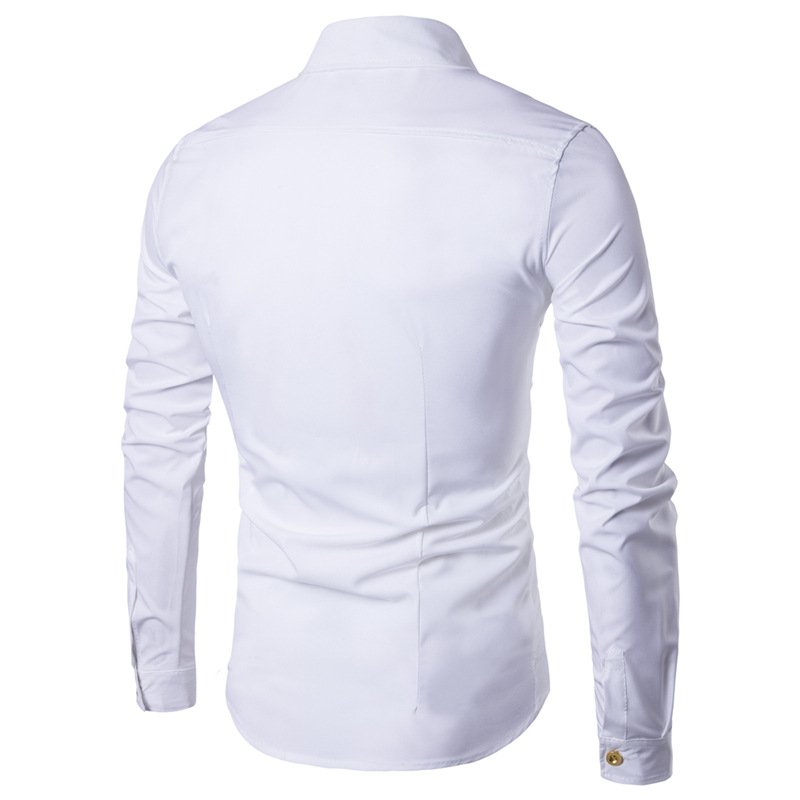 Spring Shirts Men Personality Oblique Button Irregular Double Breasted Men Long Sleeve Camisa Masculina Male Slim Fit Shirt 5 Spring Shirts Men Personality Oblique Button Irregular Double Breasted Men Long Sleeve Camisa Masculina Male Slim Fit Shirt 5