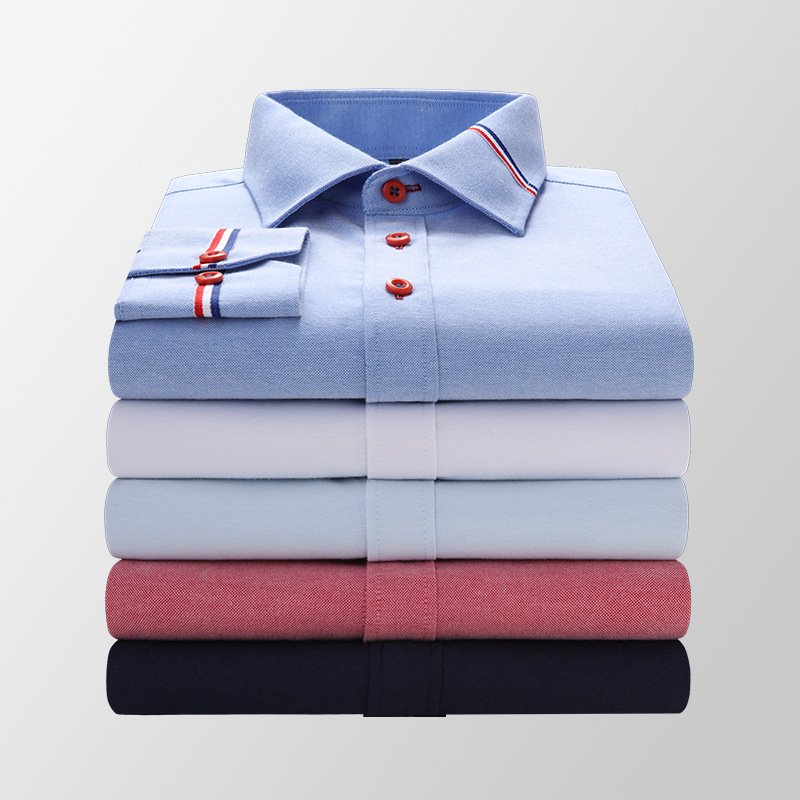 Quality Men's Long Sleeve Oxford Striped Casual Shirt Front Patch Regular-fit Button down Collar Thick Work Shirts 3 Quality Men's Long Sleeve Oxford Striped Casual Shirt Front Patch Regular-fit Button down Collar Thick Work Shirts 3