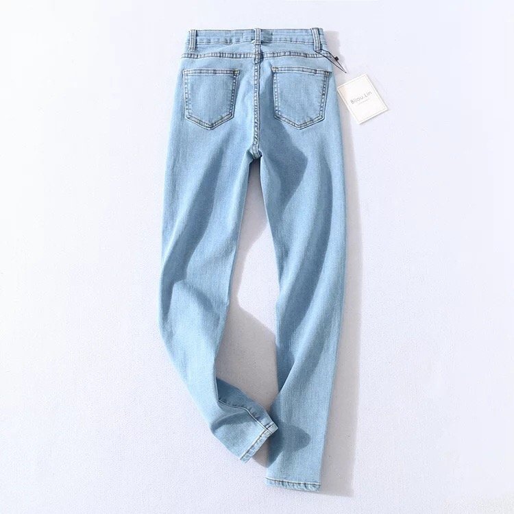 2020 Vintage Skinny Four Buttons High Waist Pencil Jeans Women Slim Fit Stretch Denim Pants Full Length Denim Tight Trousers 4 2020 Vintage Skinny Four Buttons High Waist Pencil Jeans Women Slim Fit Stretch Denim Pants Full Length Denim Tight Trousers 4