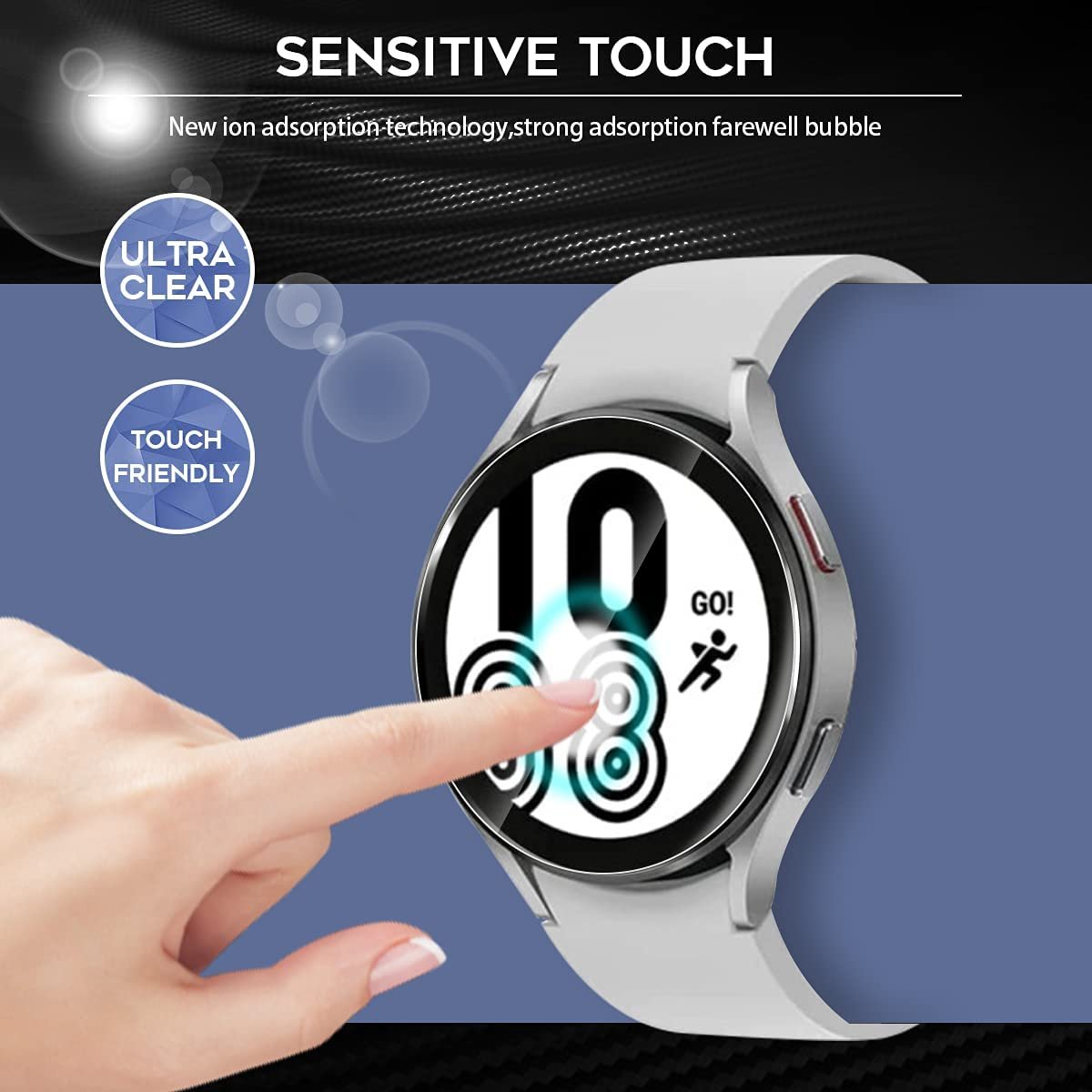 Tempered Glass for Samsung Galaxy Watch 4 40mm 44mm Screen Protector Anti-Scratch for Galaxy Watch 4 Smartwatch (1/2/3/4/5)PCS 2 Tempered Glass for Samsung Galaxy Watch 4 40mm 44mm Screen Protector Anti-Scratch for Galaxy Watch 4 Smartwatch (1/2/3/4/5)PCS 2