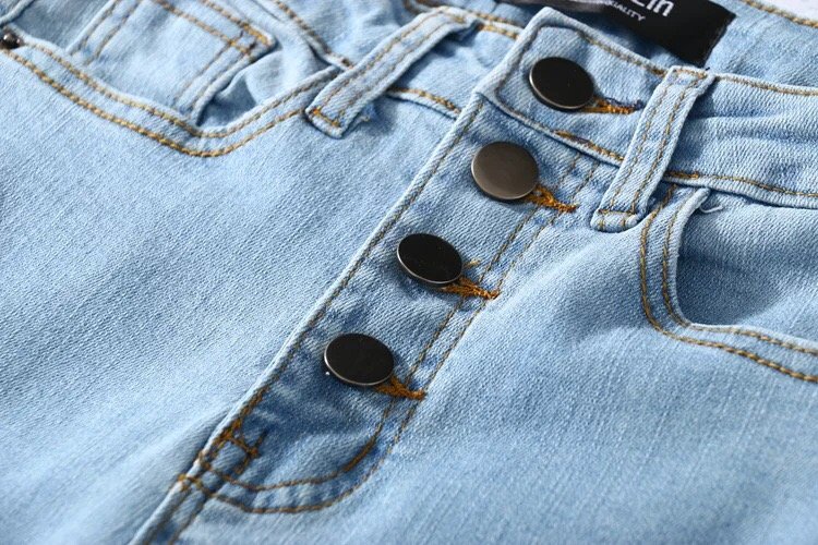 2020 Vintage Skinny Four Buttons High Waist Pencil Jeans Women Slim Fit Stretch Denim Pants Full Length Denim Tight Trousers 5 2020 Vintage Skinny Four Buttons High Waist Pencil Jeans Women Slim Fit Stretch Denim Pants Full Length Denim Tight Trousers 5