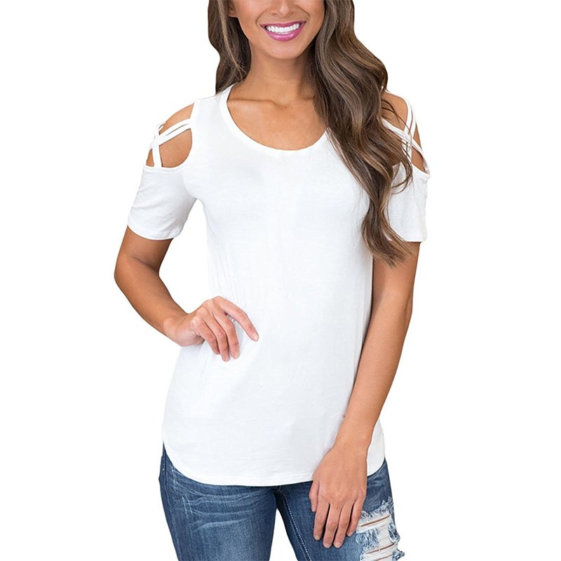 Summer Black Solid Short Sleeve T-shirts Women Casual Off the Shoulder Tees Tops Female Simple Basic Tshirts for Ladies 2020 3 Summer Black Solid Short Sleeve T-shirts Women Casual Off the Shoulder Tees Tops Female Simple Basic Tshirts for Ladies 2020 3
