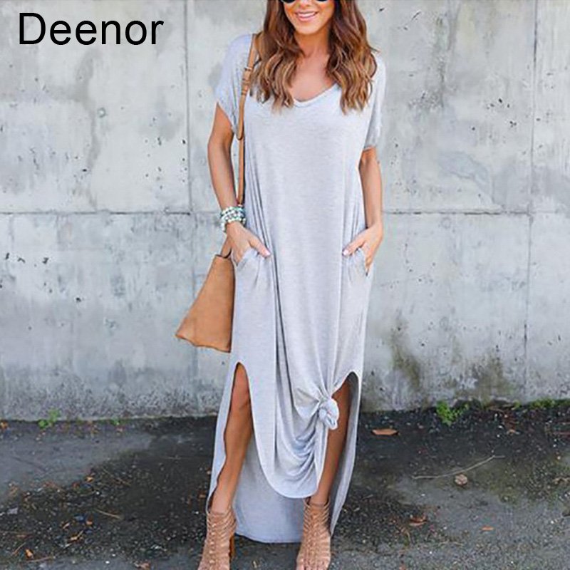 Plus Size 5XL Sexy Women Dress Summer 2021 Solid Casual Short Sleeve Maxi Dress For Women Long Dress Free Shipping Lady Dresses 5 Plus Size 5XL Sexy Women Dress Summer 2021 Solid Casual Short Sleeve Maxi Dress For Women Long Dress Free Shipping Lady Dresses 5
